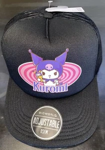 Bioworld Hello Kitty And Friends Kuromi Black Trucker Hat SnapBack Cap - Picture 1 of 7