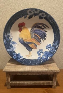 Tazón de gallo de granja, tazón de cerámica extra grande colorido, decoración de gallo - Imagen 1 de 15