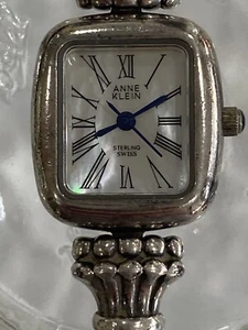Women's 925 ANNE KLEIN Sterling Silver Band Wristwatch 12/8187 753S - Picture 1 of 10