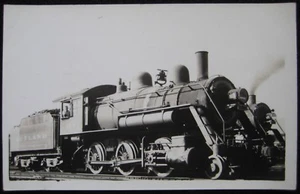 Rutland Railroad Locomotive 144 Vermont Train Conductor 1939 AZO RPPC Postcard - Picture 1 of 3
