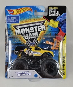 2015 Hot Wheels Monster Jam Bounty Hunter #39 W/ Battle Slammer RARE - Picture 1 of 10