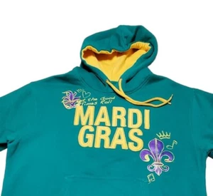 Mardi Gras Hoodie Sweatshirt Party Unisex Large - Picture 1 of 7