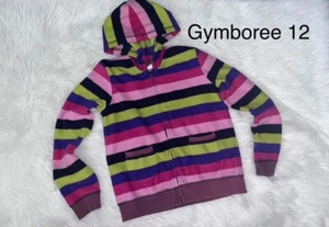 Gymboree Candy Shoppe Stripe Microfleece Hoodie Size 12 - Picture 1 of 1