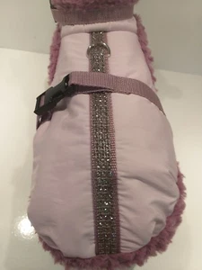 Wintermantel Hundemantel rosa flieder  Plüsch Glitzer  Hunde XS S M - Bild 1 von 7