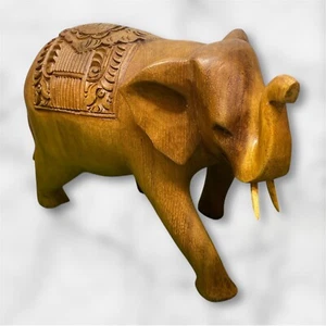 Handmade Solid Wooden Decoration Elephant, Wood Display, Decoration Home, Art - Picture 1 of 8