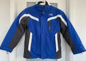 THE NORTH FACE Jacket HyVent Boys Size M (10/12) 3-in-1 Blue/Grey NO HOODIE - Picture 1 of 23
