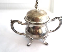 STUDIO SILVERSMITH Double Handles 3 1/2" Urn/Vase Footed Patina - Picture 1 of 7