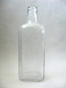 Old Antique Clear 7.75" Burnett’s London Dry Gin Bottle Linden NJ New Jersey - Picture 1 of 12