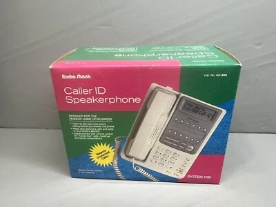 Radio Shack 扬声器 电话 主叫号码 43-966 系统-1100 复古库存带盒 — 第 1/4 张图片
