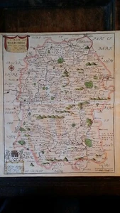1673 ORIGINAL ANTIQUE COPPERPLATE MAP WILTSHIRE - RICHARD BLOME - HAND COLOUR - Picture 1 of 8