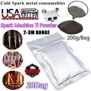 20Bolsa Ti polvo para máquina de fuegos artificiales chispa fría 200g una bolsa efecto especial dj - Imagen 1 de 12