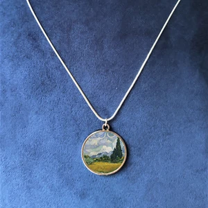 Wheat Field with Cypresses ladies necklace (Van Gogh, Art) - Picture 1 of 2