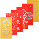  6 Pcs 2024 Jahr Des Drachen Rote Umschlagtasche Papier Chinesische