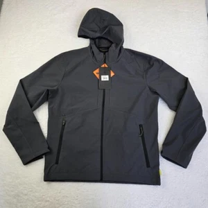 Hawke & Co Hooded Soft Shell Jacket Men's Size M Carbon Full Zip Zipper Pockets - Picture 1 of 10