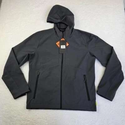 Hawke & Co Hooded Jacket Men's Size M Carbon Soft Shell Full Zip Zipper Pockets - Image 1 of 4