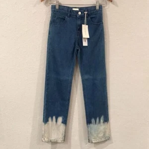 NEW It's in My Jeans Girl Sz 11 Bleach High Waisted Jeans Adjustable 100% Cotton - Picture 1 of 10