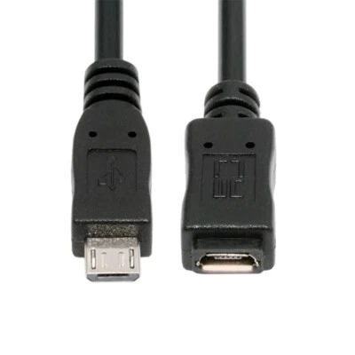CY Micro USB 2.0 Type-B 5Pin Male to Female Extension Cable Full 5Pin Connected - Image 1 of 4