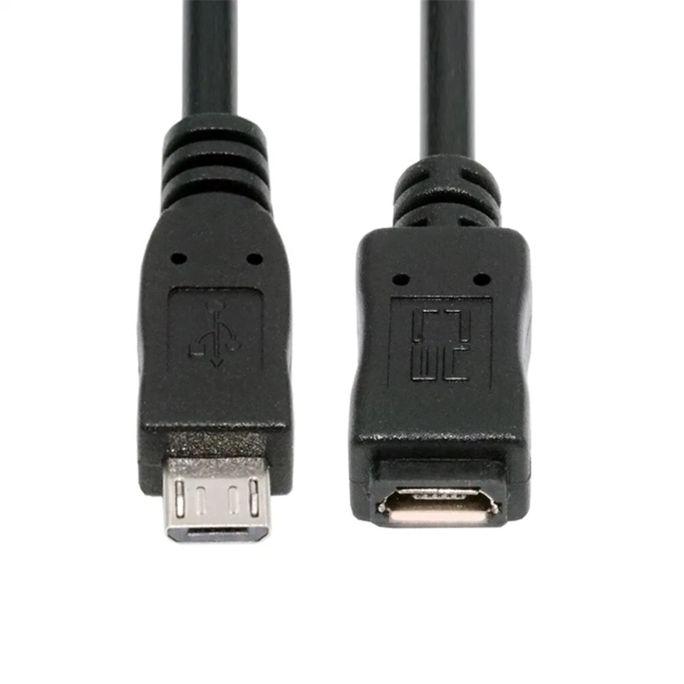 CY Micro USB 2.0 Type-B 5Pin Male to Female Extension Cable Full 5Pin Connected - Image 1 of 4