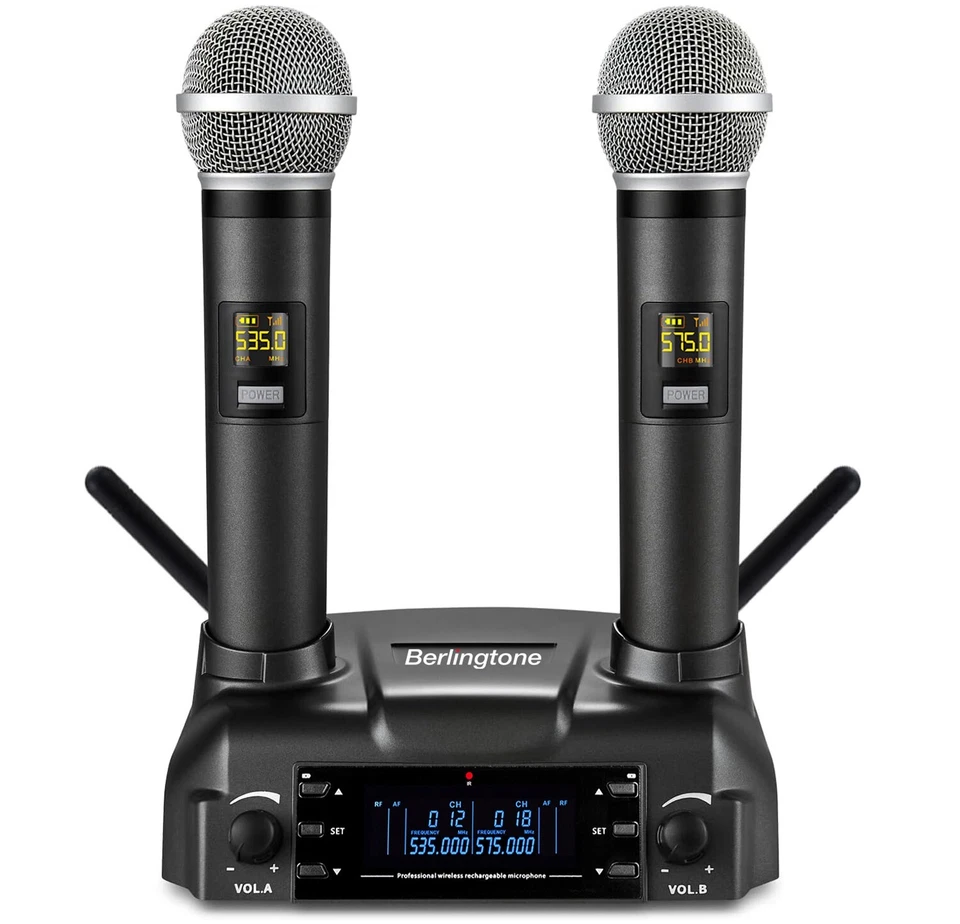 Berlingtone BR-60UM Wireless Microphone System Dual Wireless Mics, rechargeable - Image 1 of 4