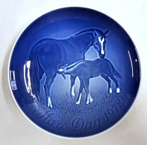 Mare & Foal 6" Plato Bing & Grondahl 1972 Día de la Madre Porcelana Caballo - Imagen 1 de 5