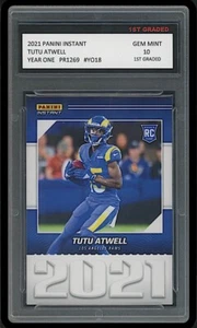 Tarjeta de novato Tutu Atwell 2021 Panini Instant Year One 1er grado 10 #yo18 Rams - Imagen 1 de 1