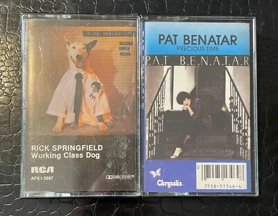 RICK SPRINGFIELD Working Class Dog & PAT BENATAR Precious Time 2 Cassettes - Image 1 of 4