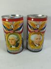 Two Vintage Falstaff George Washington And John Adams Beer Cans