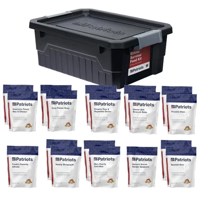 BCG 4Patriots Emergency Entree Food Kit – 128 Tasty Freeze-Dried MRE Survival Meals,