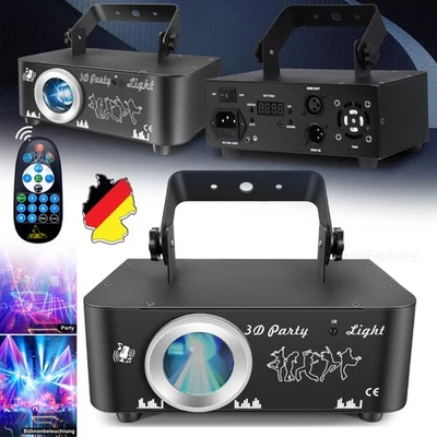 RGB Laserlicht Beam DJ Projektor Bühnenlicht DMX Stroboskop Disco Show Party DE - Bild 1 von 4