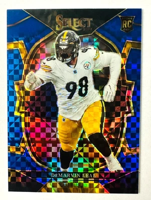 2022 Panini Select DeMarvin Leal BLUE Checkerboard Prizm RC SP #/199 Steelers! - Image 1 of 3
