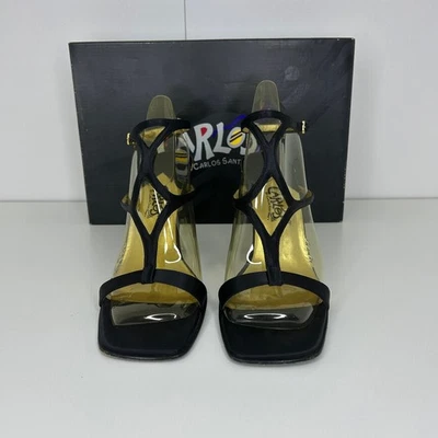 Carlos by Carlos Santana Tacones Negros con Tirantes "Angel" - Mujer Talla 7.5M Foto 1 de 4