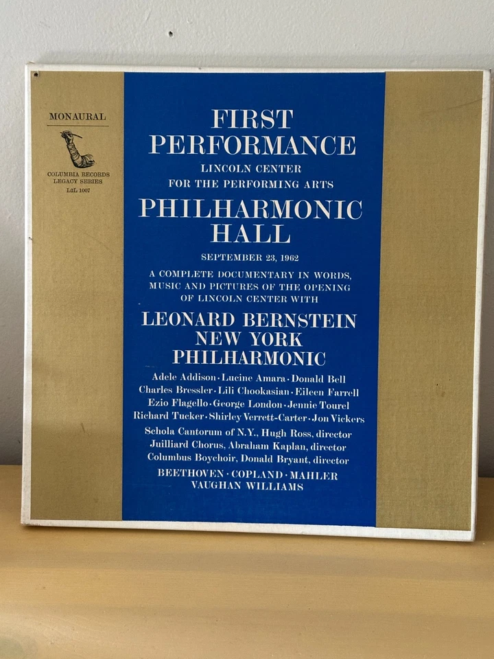 First Performance Lincoln Center Philharmonic HallBernstein  BOX SET VINYL EXC - Image 1 of 4