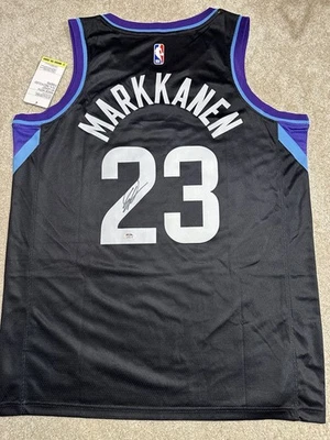 Lauri Markkanen Signed Autographed Utah Jazz  NBA Jersey PSA COA Large - Image 1 of 3