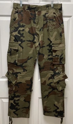 🦌 Womens Size 14 Regular Woodland Camo Cargo Hunting Pants - Image 1 of 4