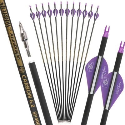 30" Pure Carbon Arrow SP300-600 Archery Compound Bow Shooting Hunting Target - Image 1 of 4