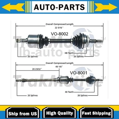 TrakMotive se adapta a Volvo 850 2X eje CV delantero izquierdo delantero derecho Foto 1 de 4