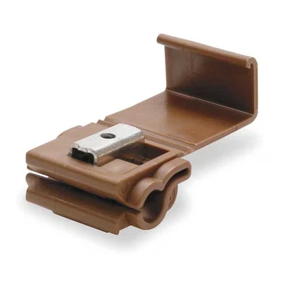 Insulation-Displacement Wire Connector, 10 AWG Max, 2 Port, Brown, Polypropylene - Image 1 of 4