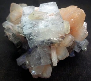 APOPHYLLITE CUBES W/ STILBITE BOWS ON MATRIX MINERALS SPECIMENS - Picture 1 of 4