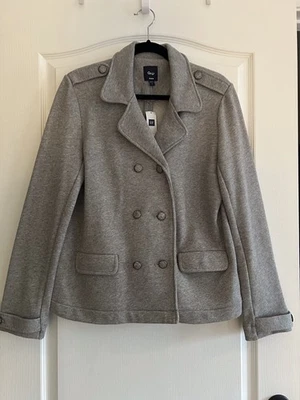 Nuevo con etiquetas Nuevo Cárdigan Gap Gris Doble Pecho Suéter Chaqueta Chaqueta Swacket XL Foto 1 de 4
