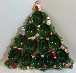 Spode handbemalt Weihnachtsbaum Teufel Eierteller Schale Tablett 12" S3324-A-10 - Bild 1 von 6