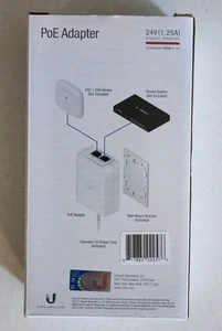 Ubiquiti PoE Adapter POE-24-30W-G-WH 24v 1.25a Giga Poe White Pwr - Picture 1 of 10