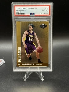 2008-09 Topps Co-Signers Gold Pau Gasol 67/99 PSA 8 POP 1 Lakers Rare - Bild 1 von 2