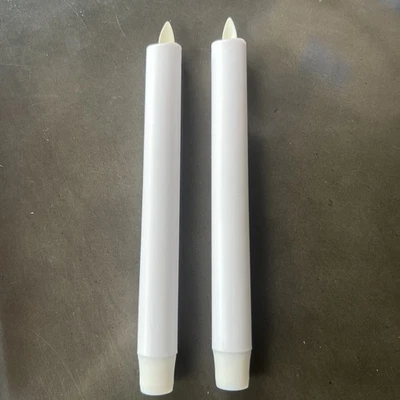 Velas cónicas a batería sin llama Luminara mecha móvil remota blancanieves 8" Foto 1 de 4