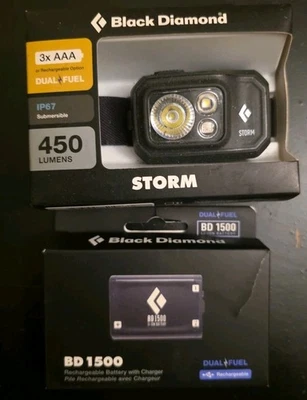 Faro Black Diamond Storm Ops 450 NEGRO con batería recargable Foto 1 de 4