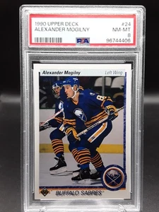 Alexander Mogilny Rookie RC #24 1990 Upper Deck PSA 8 - Imagen 1 de 2