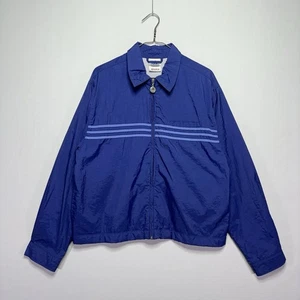 VTG 90s Adidas Track Jacket - Blue Striped - Short / Cropped Fit - Womens XL - Picture 1 of 6