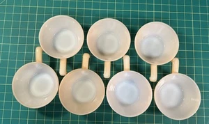 Qty 7 - Vintage Fire King Lusterware Beehive Handled Bowls By Anchor Hocking - Picture 1 of 23