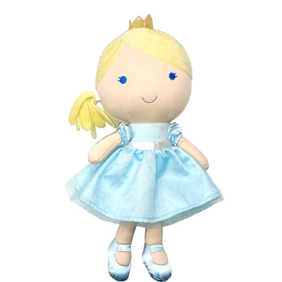 Carter's PRINCESS DOLL 12" Plush Toy with Blonde Hair and Blue Dress 0 Months + - Image 1 of 4