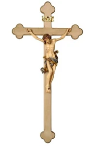 Kleeblatt-Kreuze Kruzifix, Holzkreuze Jesus Christus wood Skulputur NEU - Bild 1 von 1