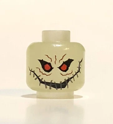 New Glow in the Dark Lego Scarecrow Head From set  7785 & 7786 Bat016 - Image 1 of 2
